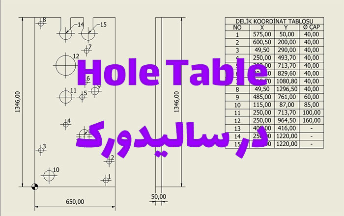 آموزش دستور hole table در سالیدورک